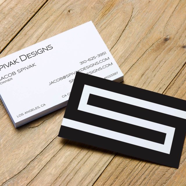 Business card design and logo for Spivak Designs